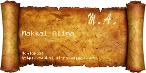 Makkai Alina névjegykártya